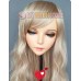 (JIAO)Crossdress Sweet Girl Resin Half Head Female Cartoon Character Kigurumi Mask With BJD Eyes Cosplay Anime Role Lolita Doll Mask